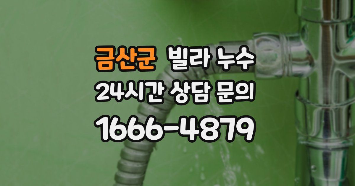 금산군 빌라 누수