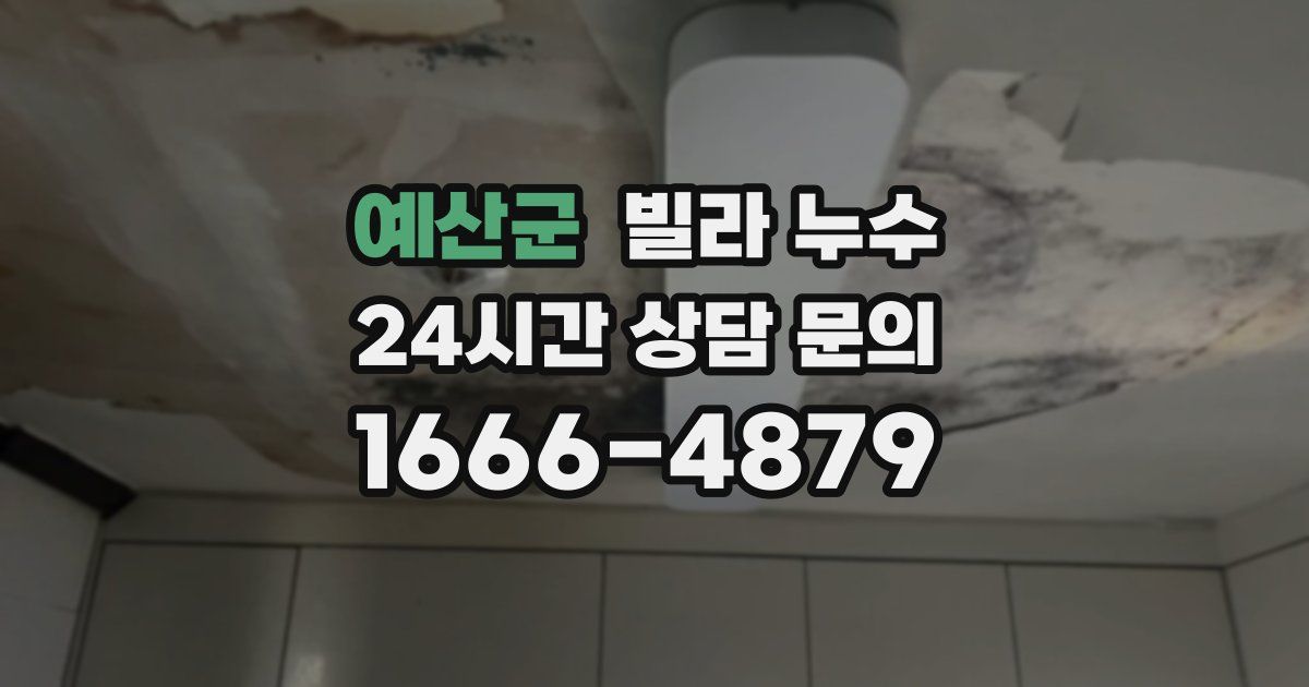 예산군 빌라 누수