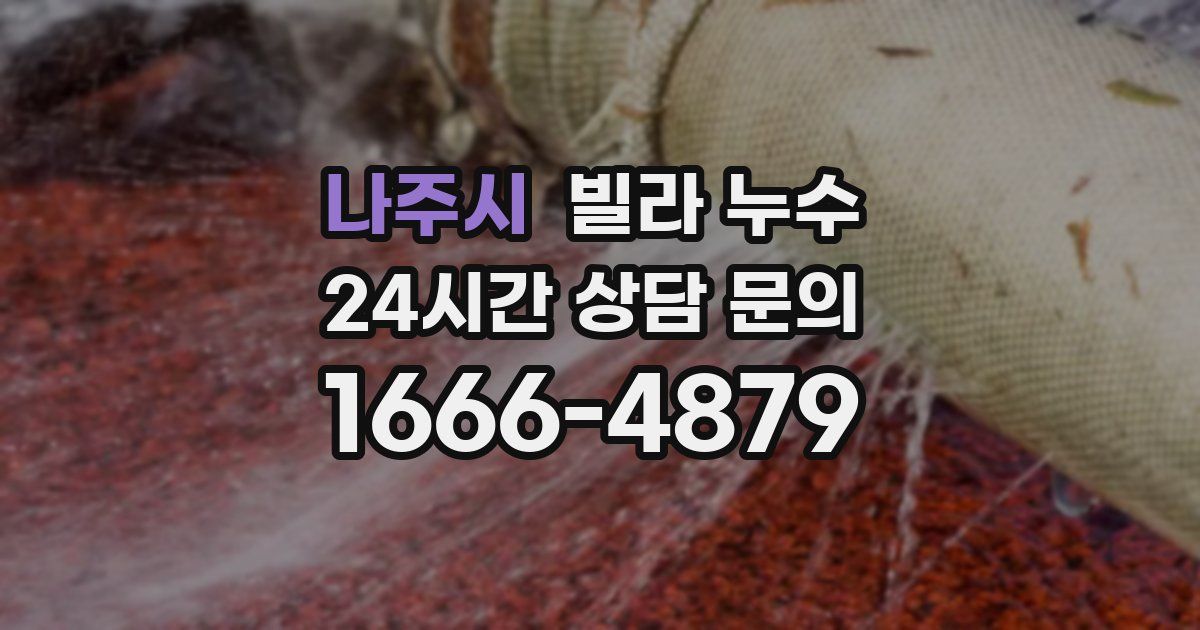 나주시 빌라 누수