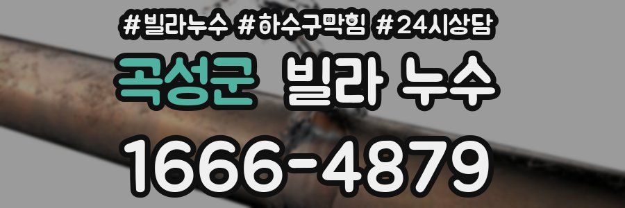 곡성군 빌라 누수