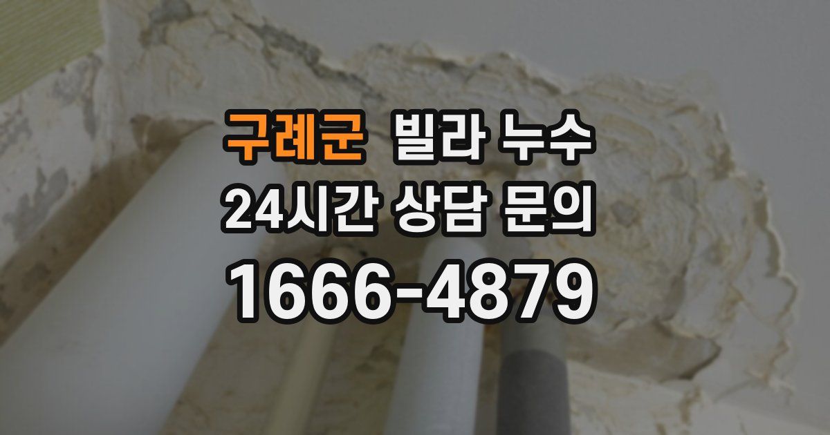 구례군 빌라 누수