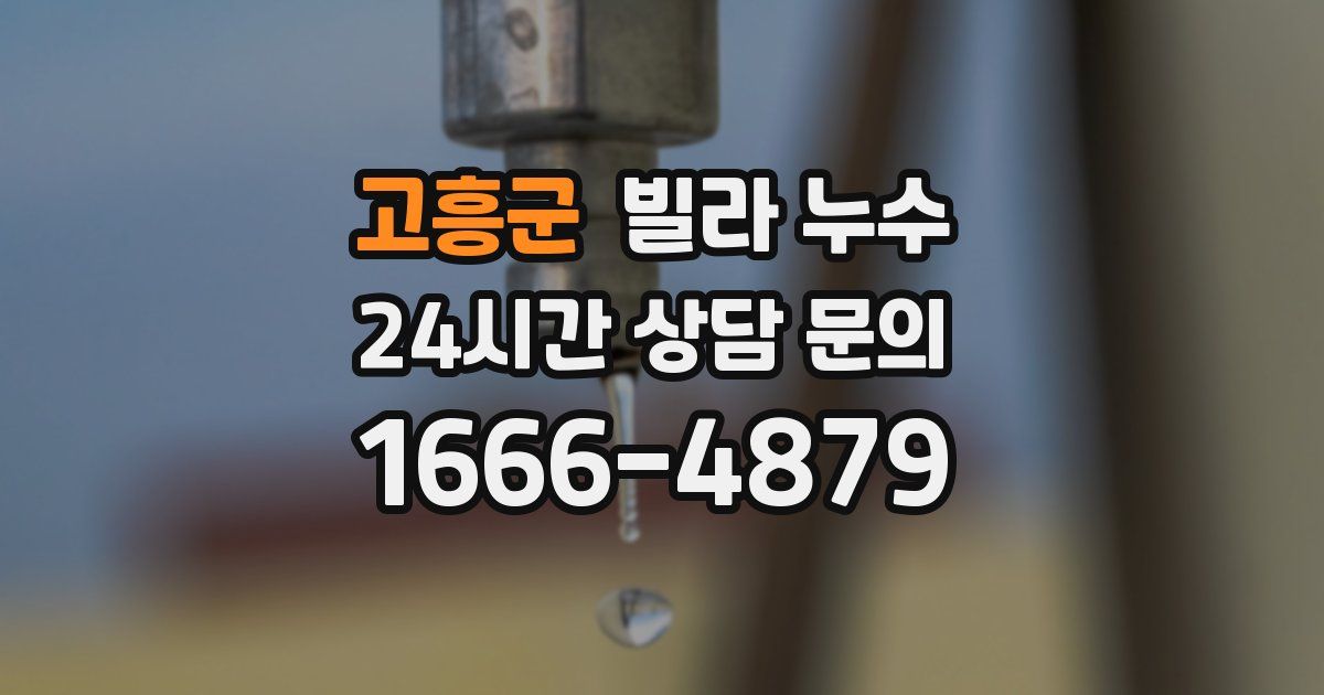 고흥군 빌라 누수