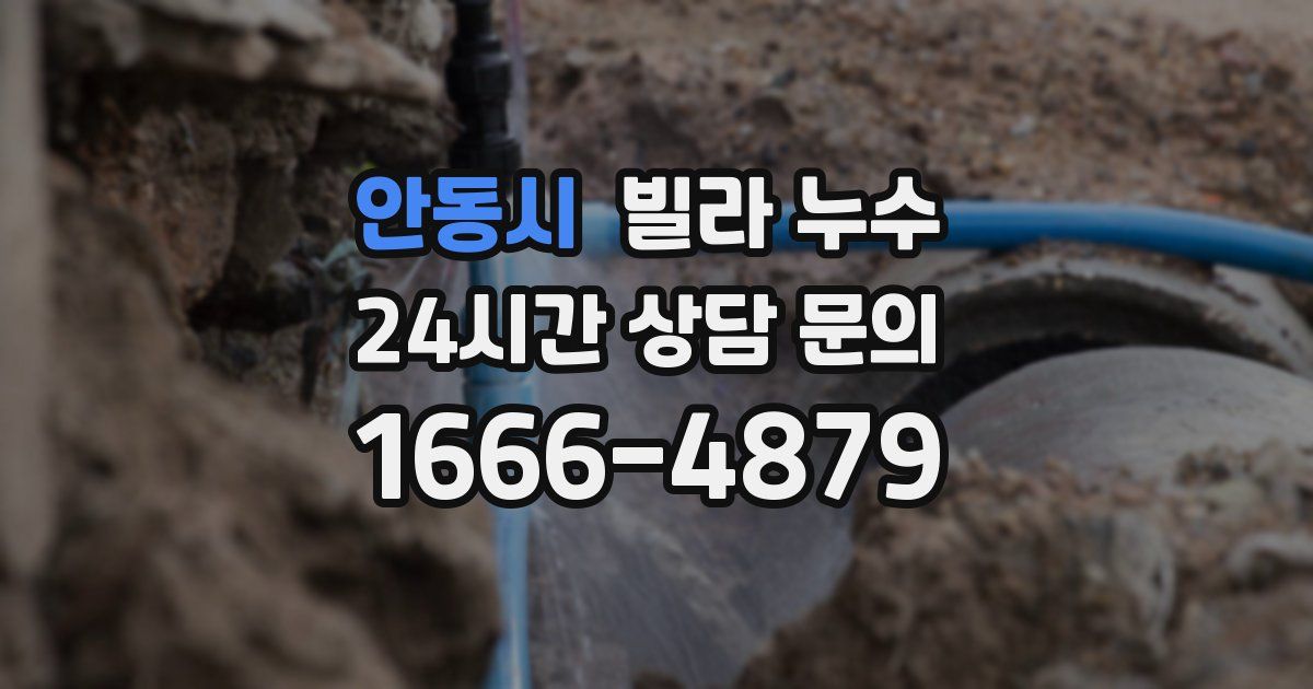 안동시 빌라 누수