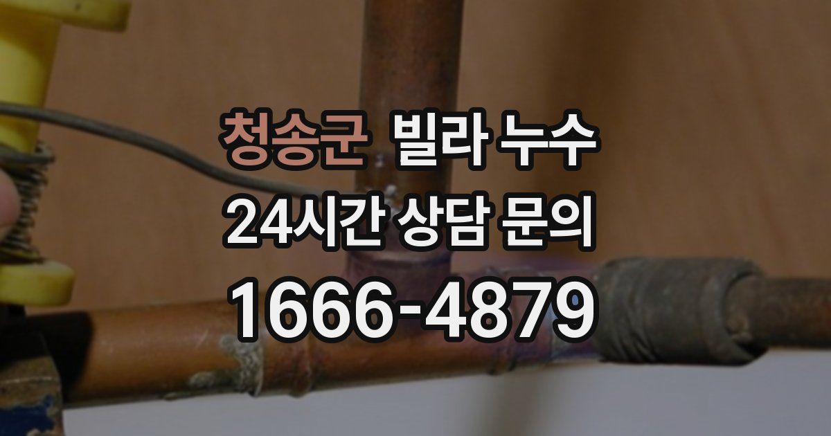 청송군 빌라 누수