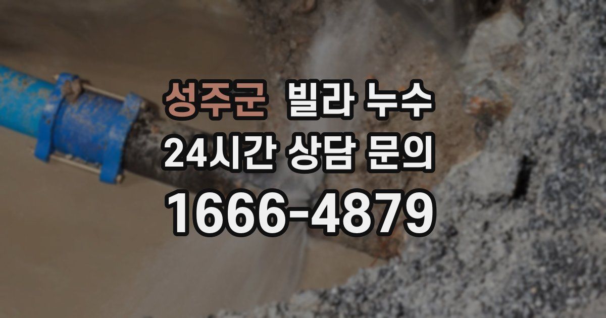 성주군 빌라 누수