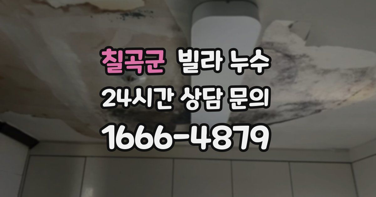 칠곡군 빌라 누수