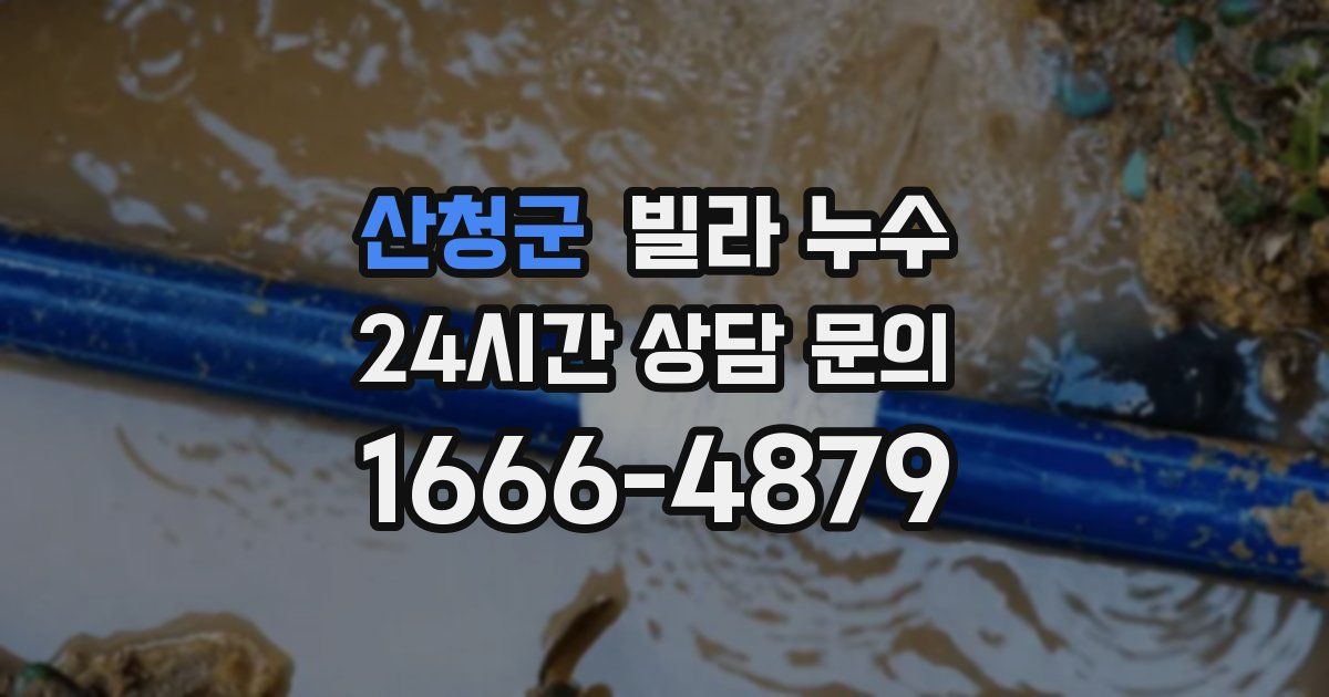 산청군 빌라 누수
