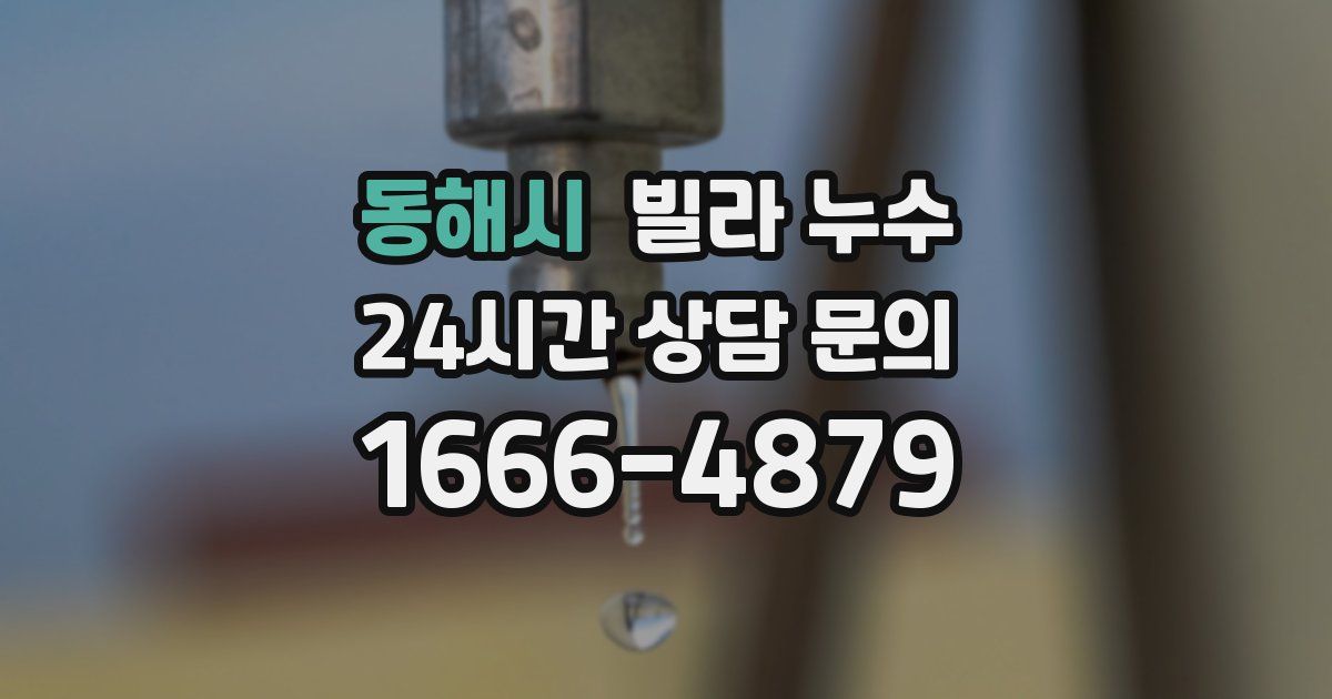 동해시 빌라 누수