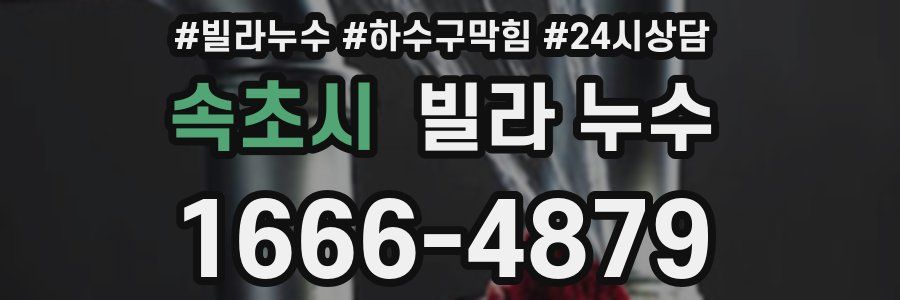 속초시 빌라 누수