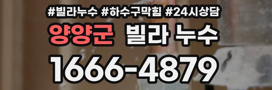 양양군 빌라 누수