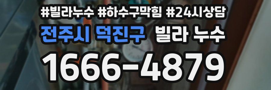 전주시 덕진구 빌라 누수