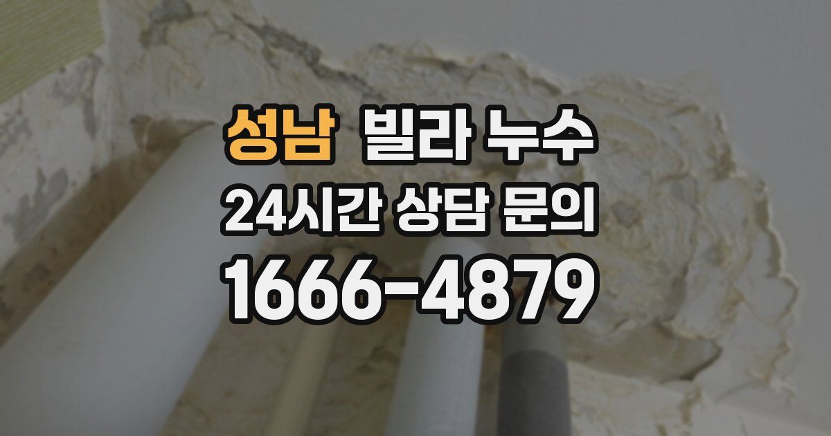 성남 빌라 누수