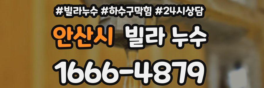 안산시 빌라 누수