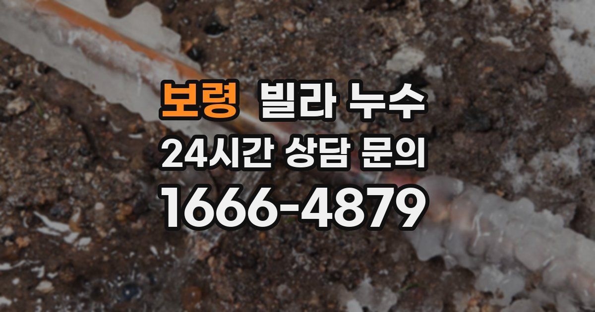 보령 빌라 누수