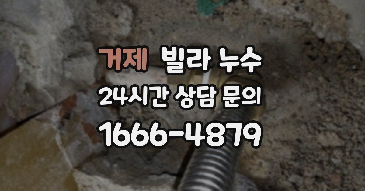 거제 빌라 누수