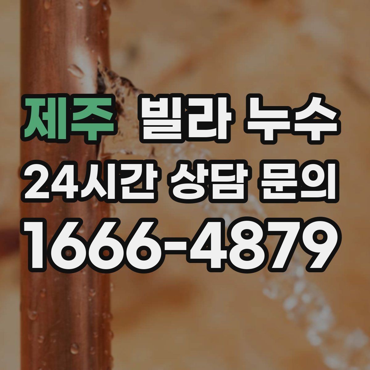 제주 빌라 누수 샤워 후 아래층에서 물소리가 들린다고 하면