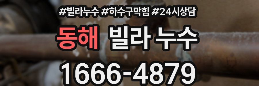 동해 빌라 누수