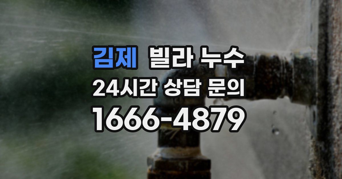 김제 빌라 누수