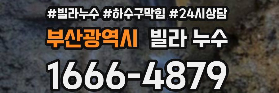 부산광역시 빌라 누수