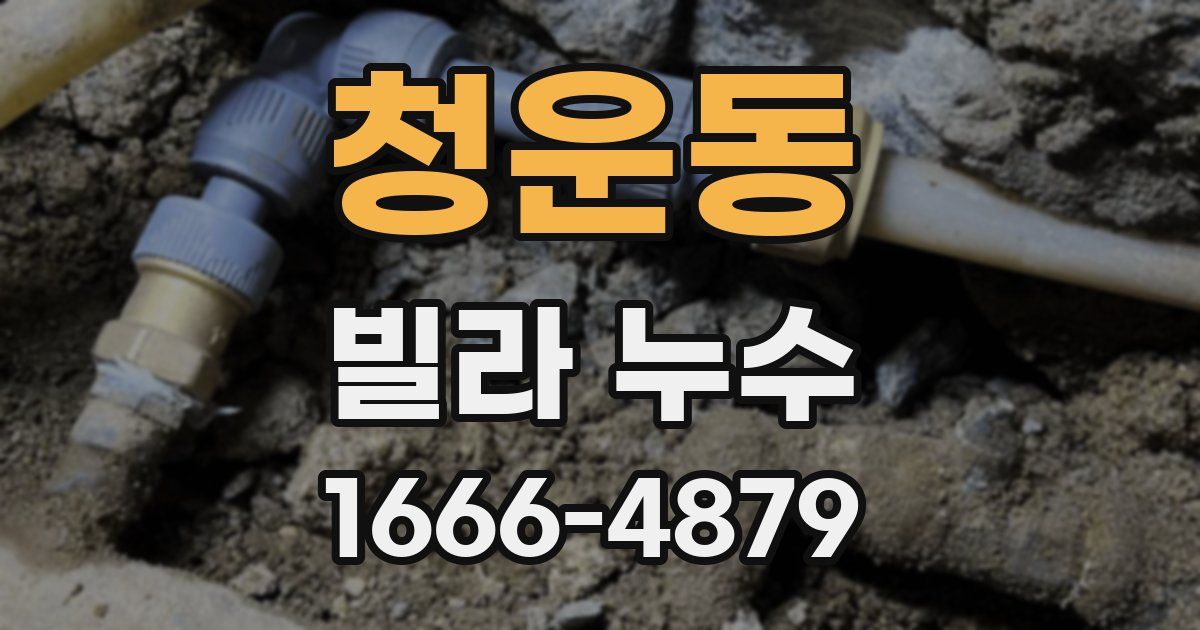 청운동 빌라 누수
