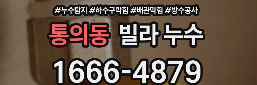 통의동 빌라 누수