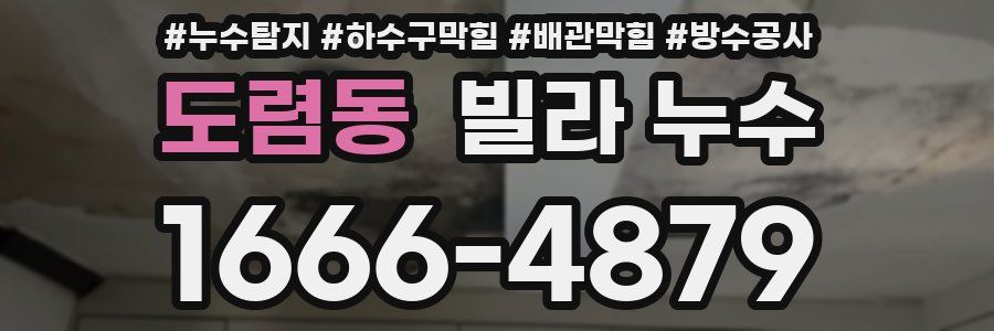 도렴동 빌라 누수