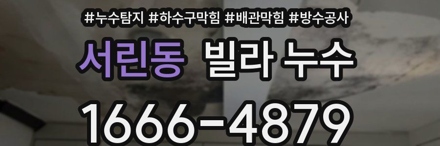 서린동 빌라 누수