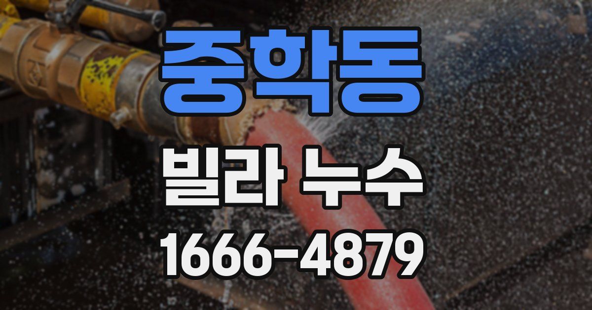 중학동 빌라 누수
