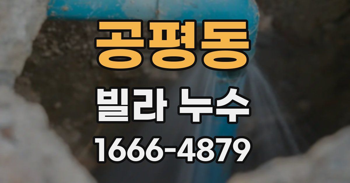 공평동 빌라 누수