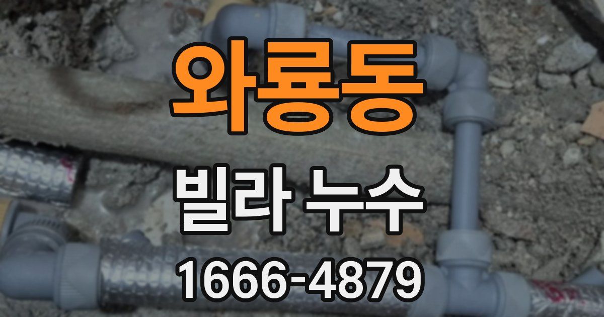 와룡동 빌라 누수