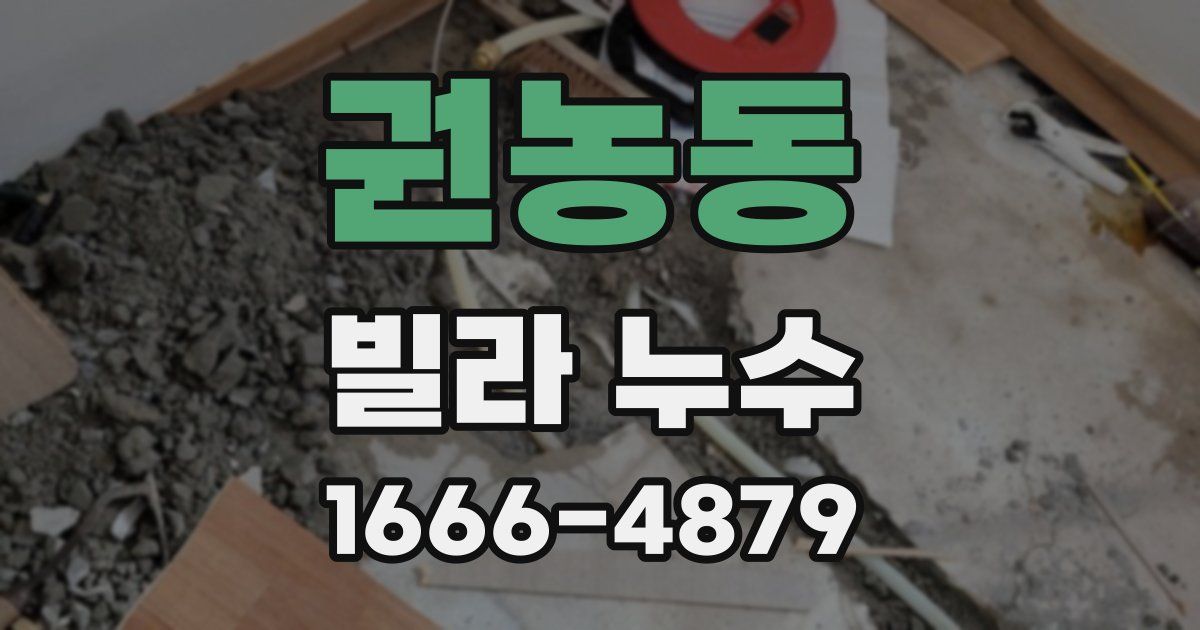 권농동 빌라 누수