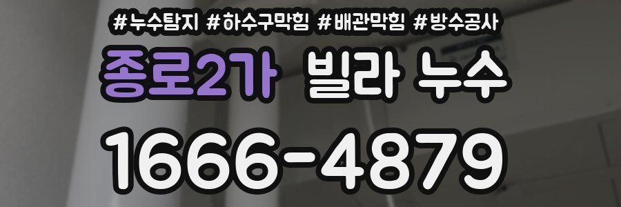 종로2가 빌라 누수