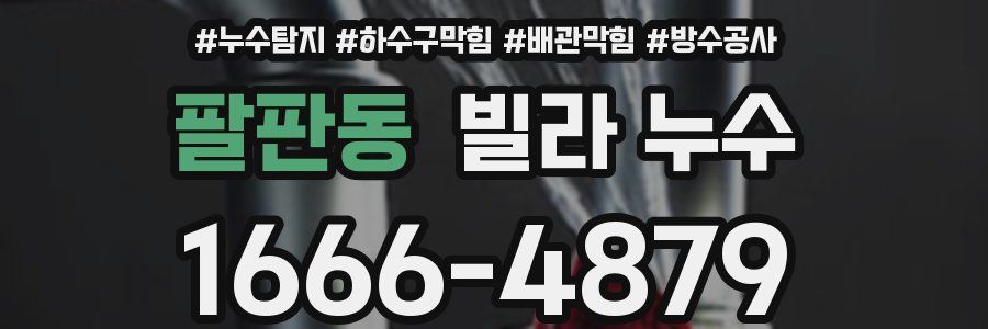 팔판동 빌라 누수