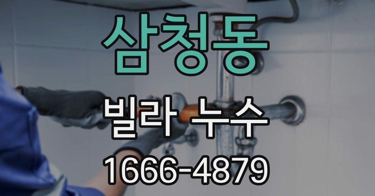 삼청동 빌라 누수