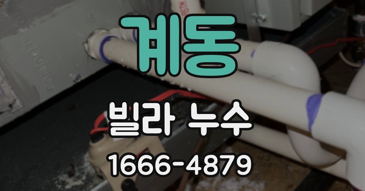 계동 빌라 누수