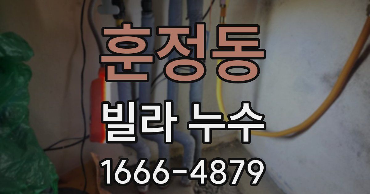 훈정동 빌라 누수