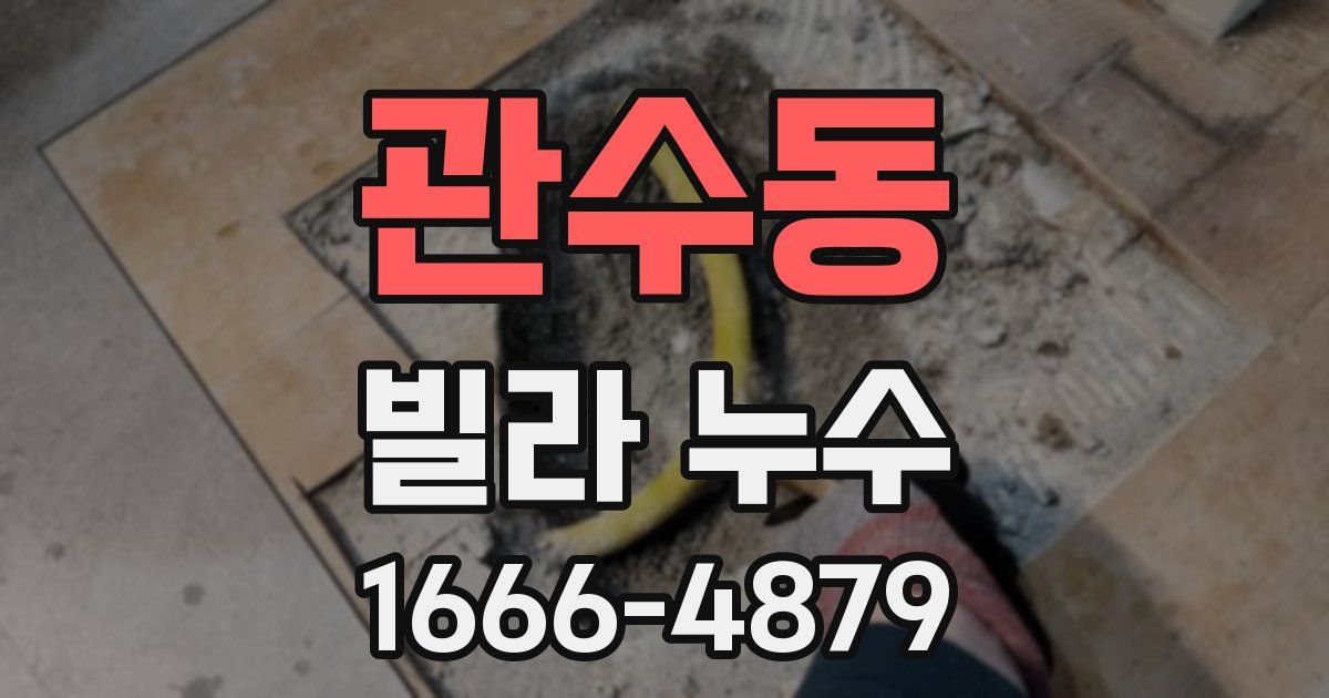 관수동 빌라 누수
