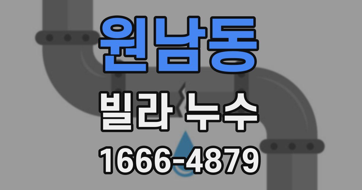 원남동 빌라 누수