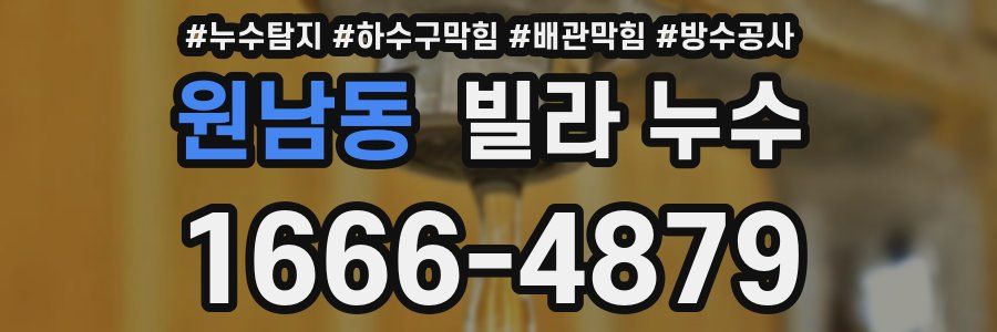 원남동 빌라 누수