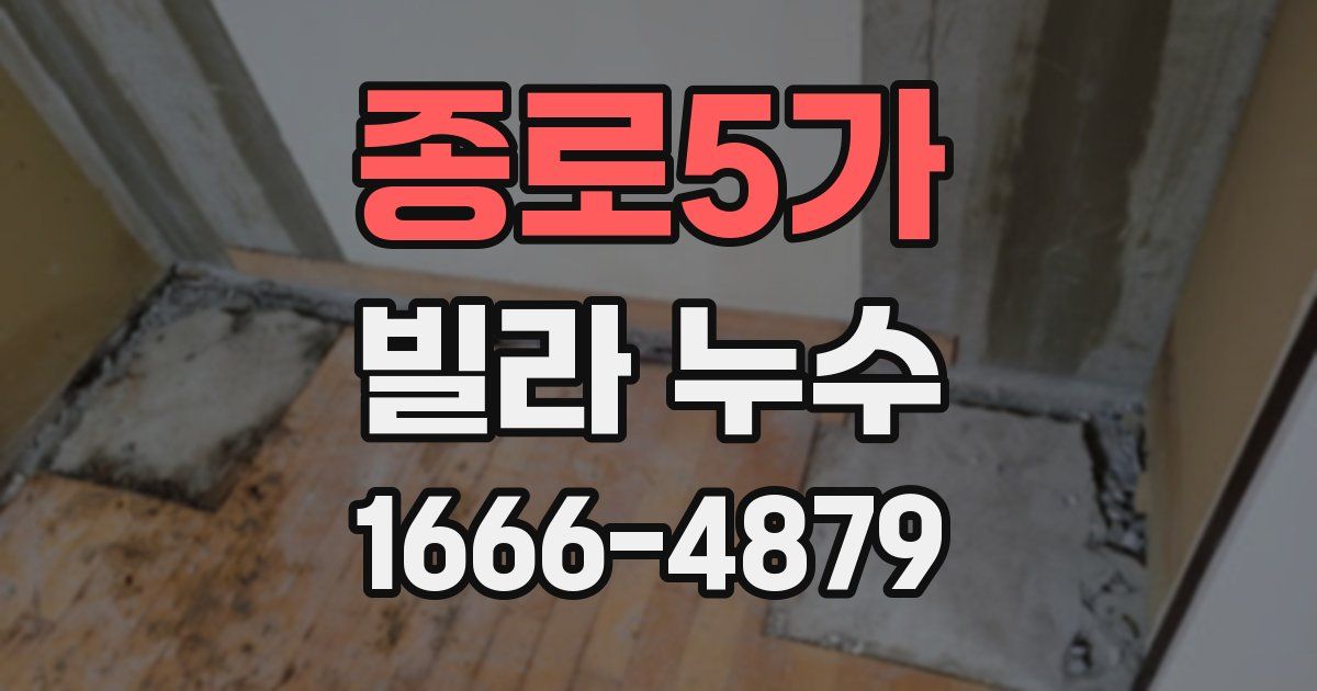 종로5가 빌라 누수
