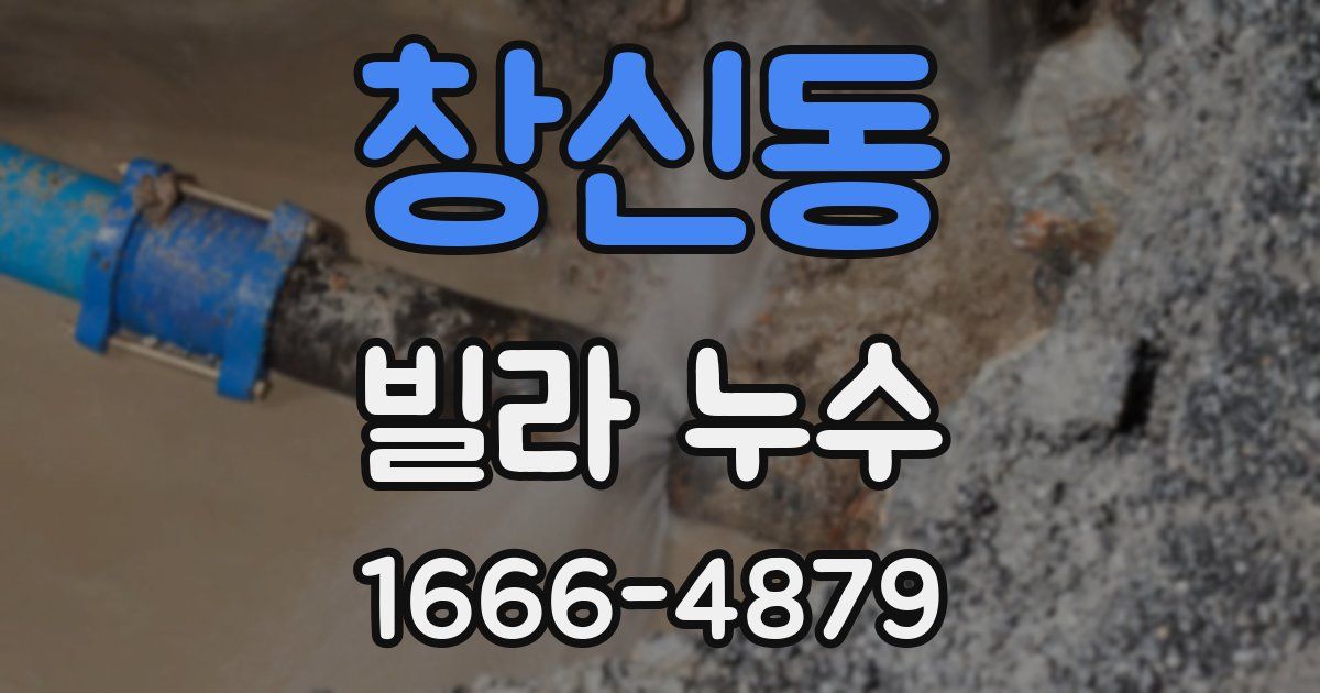 창신동 빌라 누수
