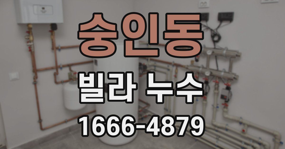 숭인동 빌라 누수