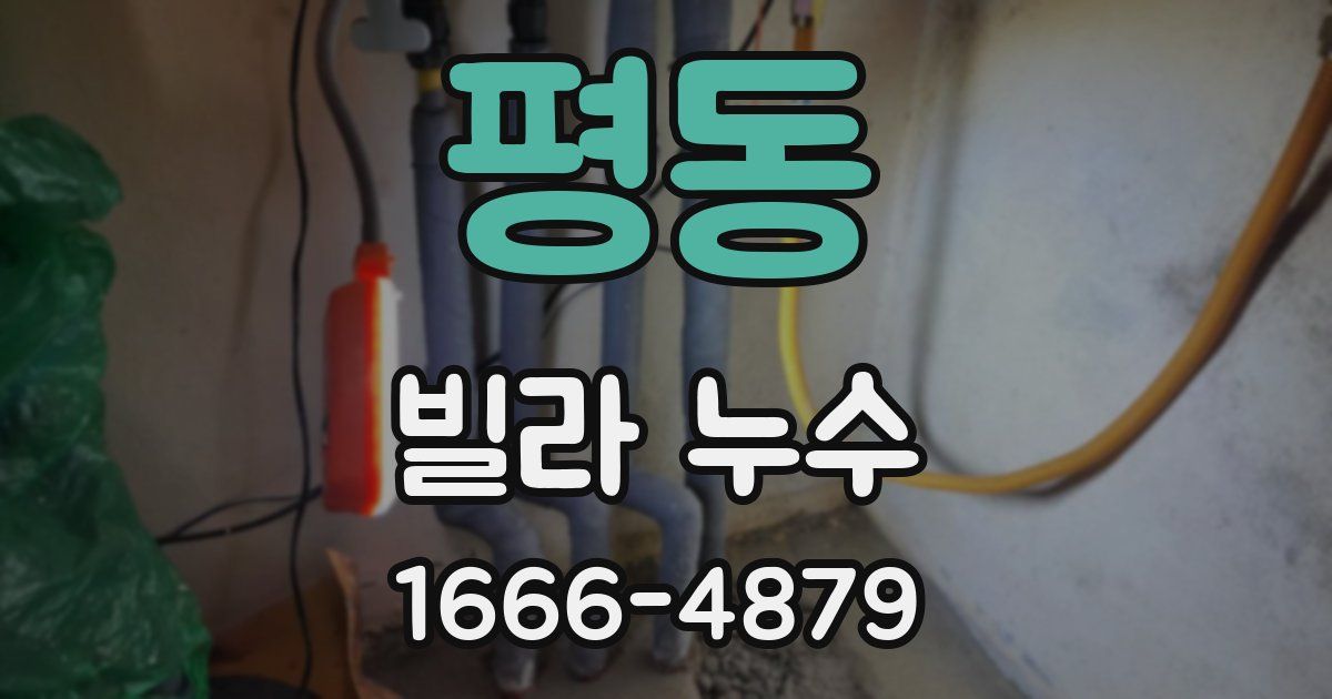 평동 빌라 누수