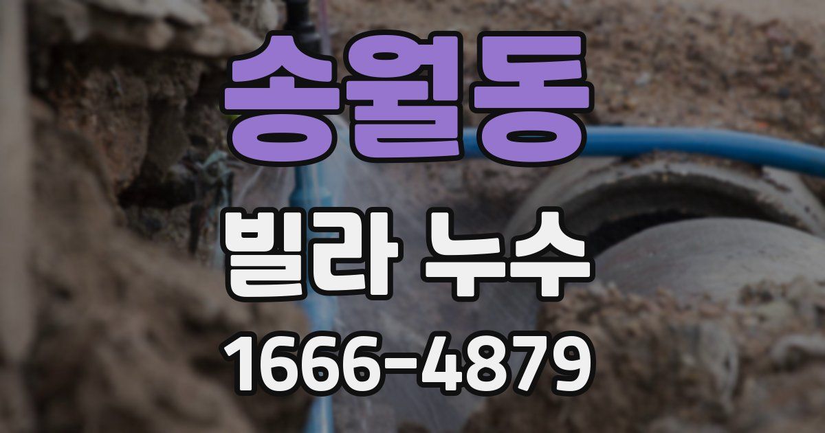송월동 빌라 누수