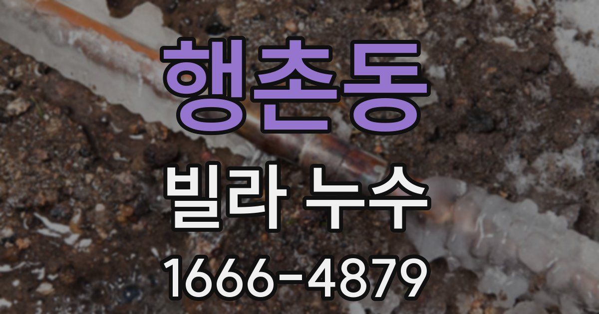 행촌동 빌라 누수
