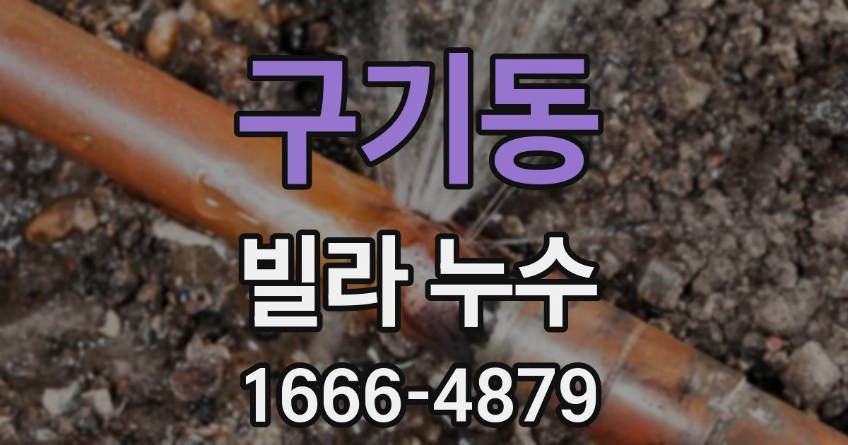 구기동 빌라 누수