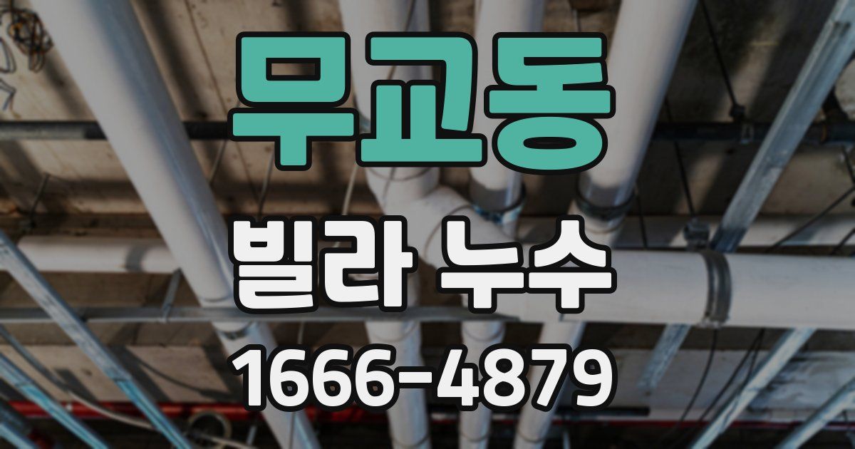무교동 빌라 누수