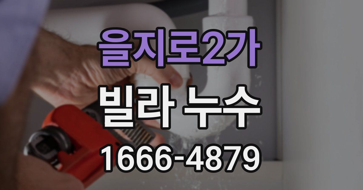 을지로2가 빌라 누수