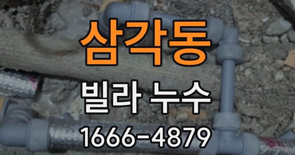 삼각동 빌라 누수