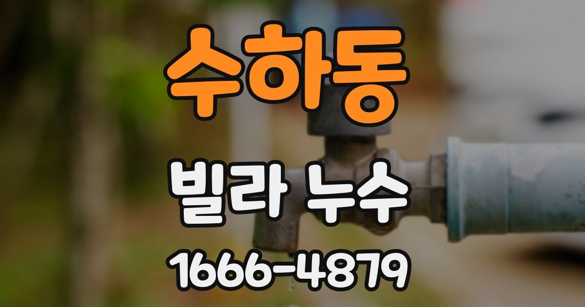 수하동 빌라 누수